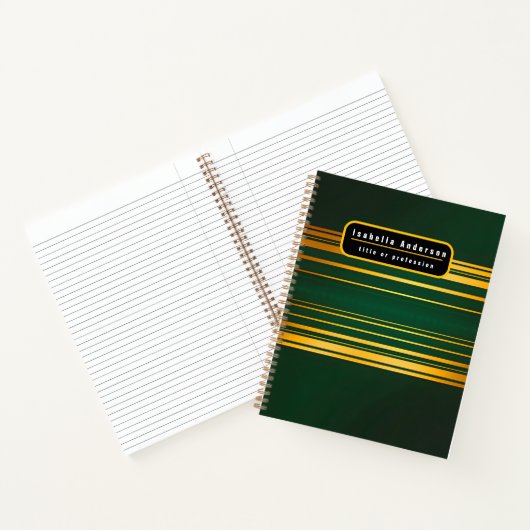 Carnet Gamme de Texture Verte Luxe Linen (Intérieur)