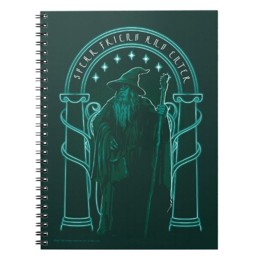 Carnet GANDALF™ "Speak Friend And Enter" Doors of Durin (Devant)
