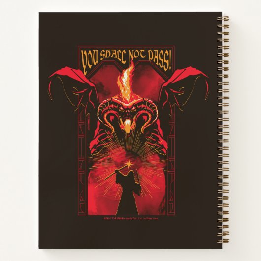 Carnet GANDALF™ Vs Balrog "You Shall Not Pass" Graphic (Dos)