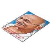 Carnet Gandhi & Be The Change Citation (Côté gauche)