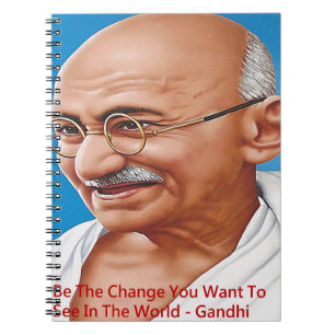 Carnet Gandhi & Be The Change Quote