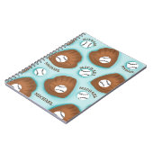 Carnet Gant de baseball Balle & Garçon Modèle de thème sp (Côté gauche)