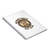 Carnet Garage Mécanique Chat POD Vector Art - Garage Méca (Côté Droit)