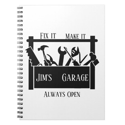 Carnet Garage personnalisé  (Devant)