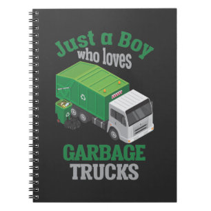 Carnet Garbage Truck loving Boy Toddler Cool Recycling