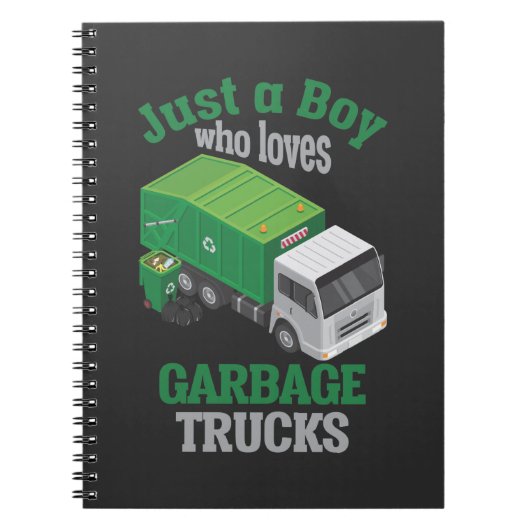 Carnet Garbage Truck loving Boy Toddler Cool Recycling (Devant)