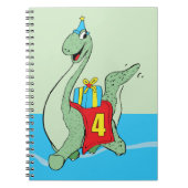 Carnet Garçon, 4e anniversaire Dinosaur (Devant)