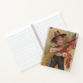 Carnet Garçon avec Feux d'Artifice, Drapeau Américain, Im (Intérieur)