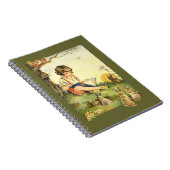 Carnet Garçon lisant sous un arbre avec des lapins (Côté Droit)