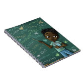 Carnet Garçon noir et mots positifs (Côté Droit)