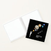 Carnet Garçon Silhouette soufflant Bubble Planètes Monogr (Intérieur)