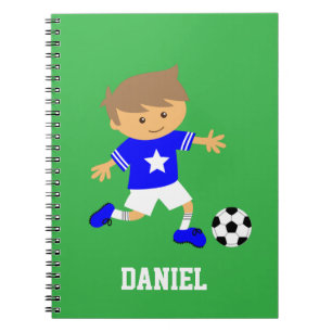 Carnet Garçon Star de Football Mignon, Thème Football