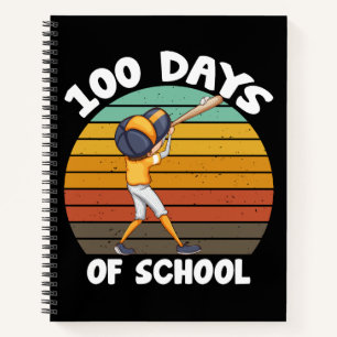 Carnet Garçons 100 jours d'école 100e jour Baseball