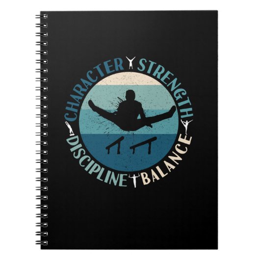 Carnet Garçons Gymnastique Caractère Force Discipline (Devant)