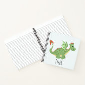 Carnet Garçons Magique Dragon Vert et nom Enfants (Intérieur)