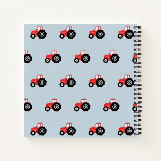 Carnet Garçon's mignon Red Farm Tracteur école pour enfan (Dos)