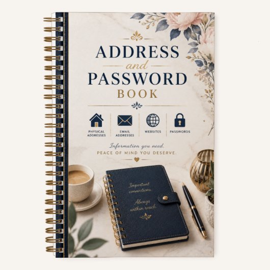 Carnet Garde-adresse et mots de passe (Recto)
