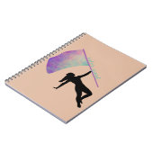 Carnet Garde couleur avec drapeau - violet/vert (Côté gauche)