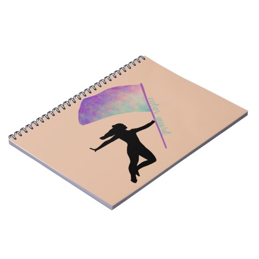 Carnet Garde couleur avec drapeau - violet/vert (Côté gauche)