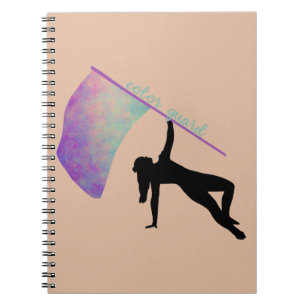 Carnet Garde couleur avec drapeau - violet/vert