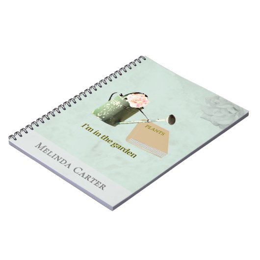 Carnet Garden Lover's Rustic Elegant Custom Notebook (Côté gauche)