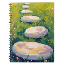 Garden Stepping Stones Watercolor Painting