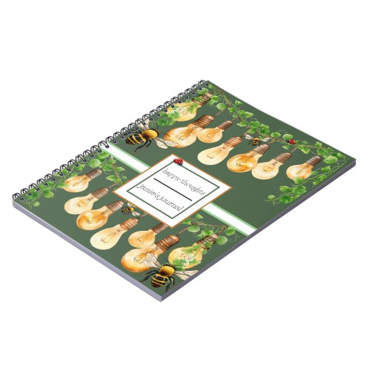 Carnet Garden String éclaire avec les abeilles. Ladybug, (Côté gauche)