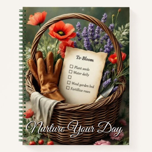 Carnet Gardener's To-Do Basket | Charming Floral (Devant)