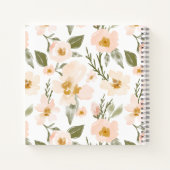 Carnet Gardenia Blush Aquarelle Abstraite Floral Brides (Dos)