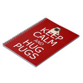 Carnet Garder calme Carlins de serrure Texte Rouge blanc (Côté gauche)