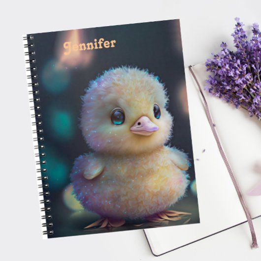 Carnet Garder mignon canard blanc personnalisé