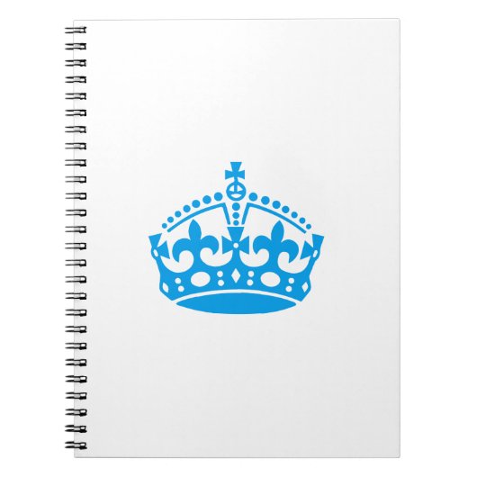 Carnet Gardez calme couronne bleue (Devant)