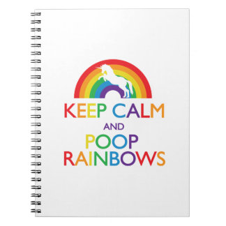 Carnet Gardez la licorne d'arcs-en-ciel de calme et de