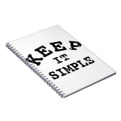 Carnet Gardez-la simple typographie (Côté Droit)
