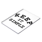 Carnet Gardez-la simple typographie (Côté gauche)