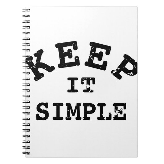 Carnet Gardez-la simple typographie (Devant)