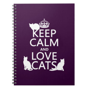 Carnet Gardez le calme et aimez les chats (dans toute