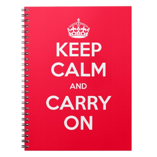 Carnet Gardez le calme et continuez (Devant)