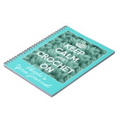 Carnet Gardez le calme et faites du crochet sur le bleu (Côté gauche)