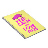 Carnet Gardez le calme et l'amour des cochons roses (Côté Droit)