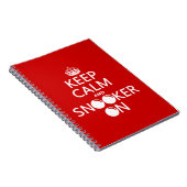 Carnet Gardez le calme et le billard sur (toutes les (Côté Droit)