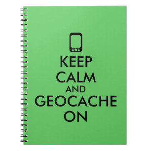 Carnet Gardez le calme et le Geocache sur la coutume de