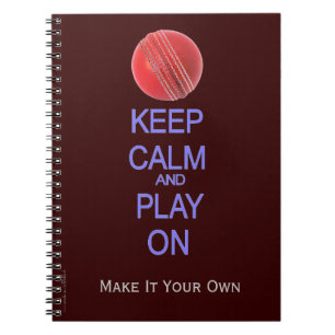 Carnet Gardez le cricket de calme et de jeu