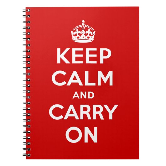 Carnet Gardez votre calme et continuez (Devant)