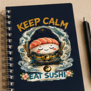 Carnet Gardez votre calme et mangez des sushis – Zen Kawa