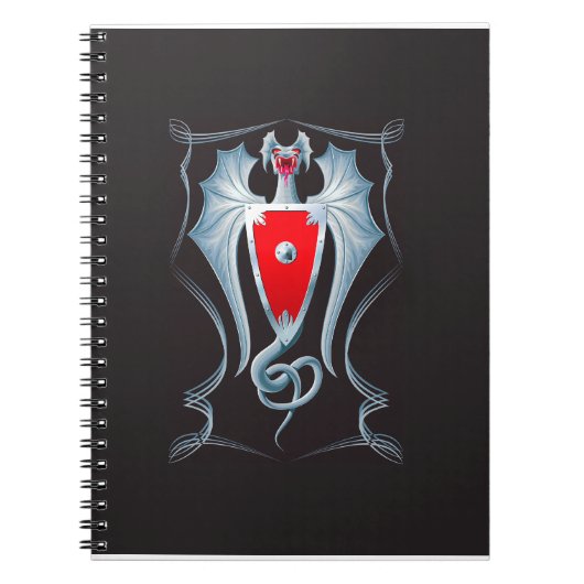 Carnet Gardien argenté de bouclier de dragon (Devant)