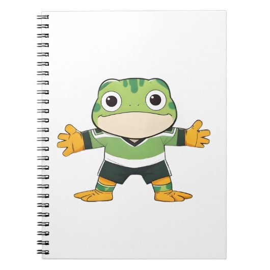 Carnet Gardien de but grenouille mignon Design Kawaii Foo (Devant)