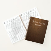 Carnet Gardien de recettes rustique (Intérieur)