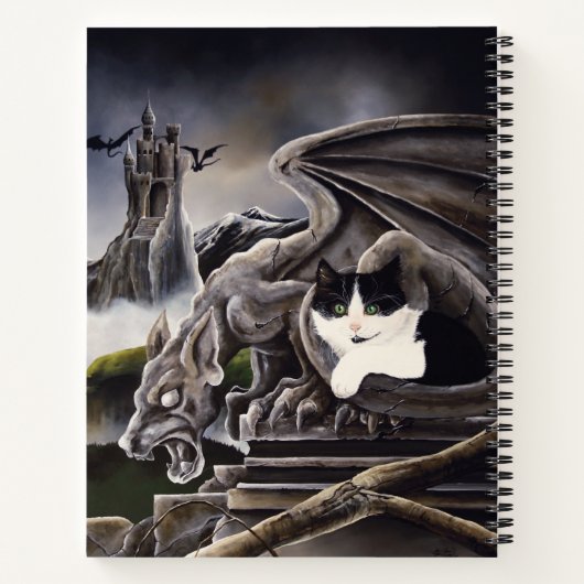Carnet Gargoyle noir blanc (Dos)