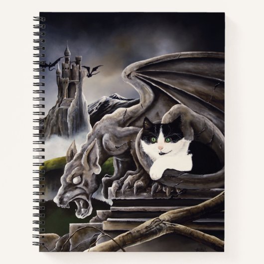Carnet Gargoyle noir blanc (Devant)